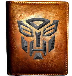 金屬浮雕皮具 變形金剛標(biāo)志